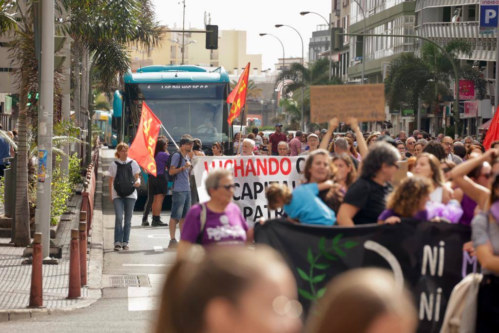 El feminismo canario se moviliza en la capital grancanaria