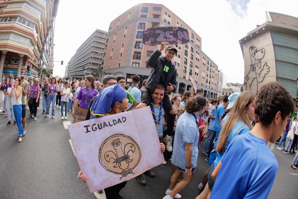 El feminismo canario se moviliza en la capital grancanaria