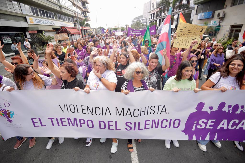 El feminismo canario se moviliza en la capital grancanaria