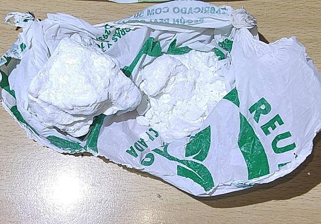 Imagen de la cocaína incautada.