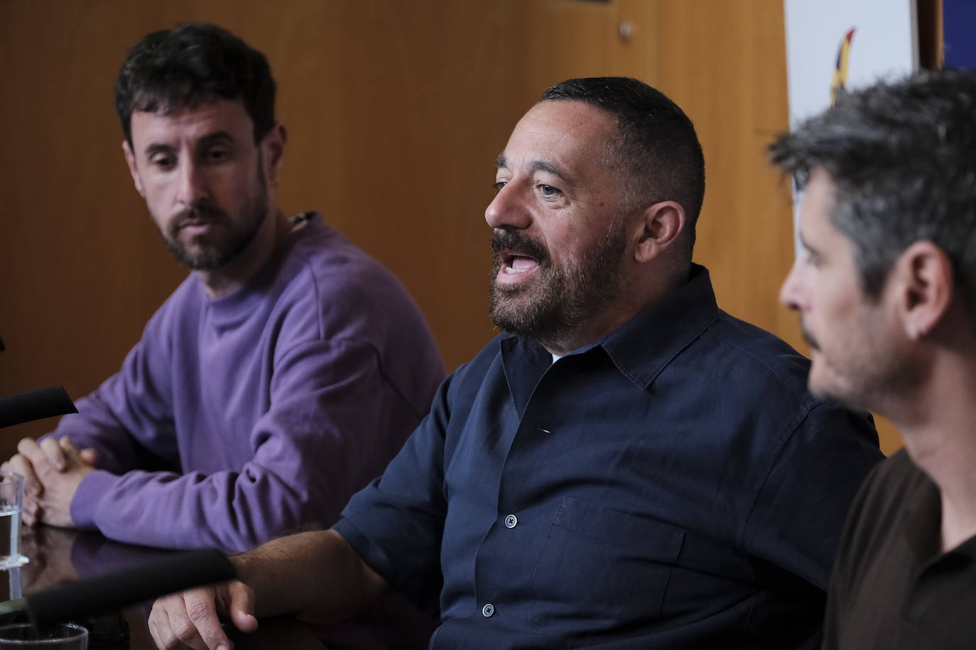 Imagen de la rueda de prensa en el que los actores presentaron los detalles de la obra.