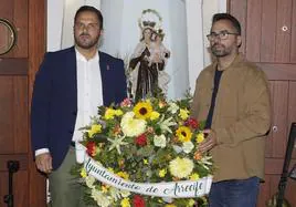 Yonathan de León y Echedey Eugenio, en el homenaje a las víctimas del 'Cruz de Mar'.