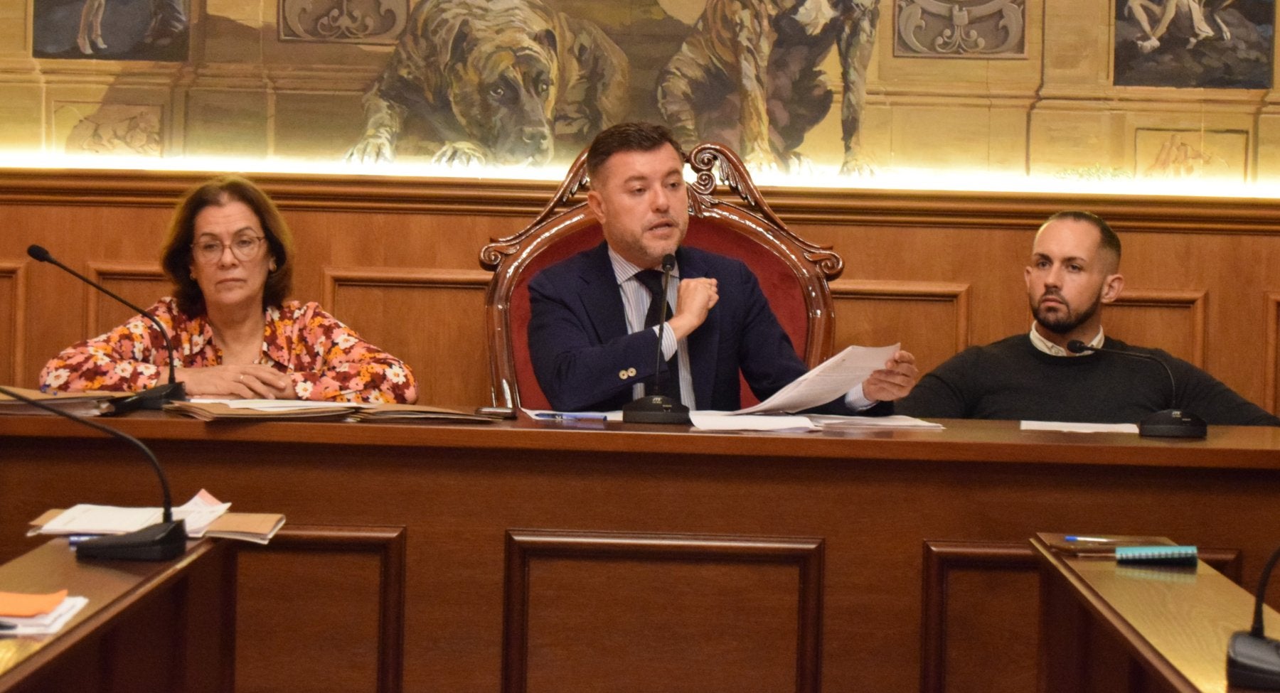 Teodoro Sosa, a la izquierda, alcalde de Gáldar.