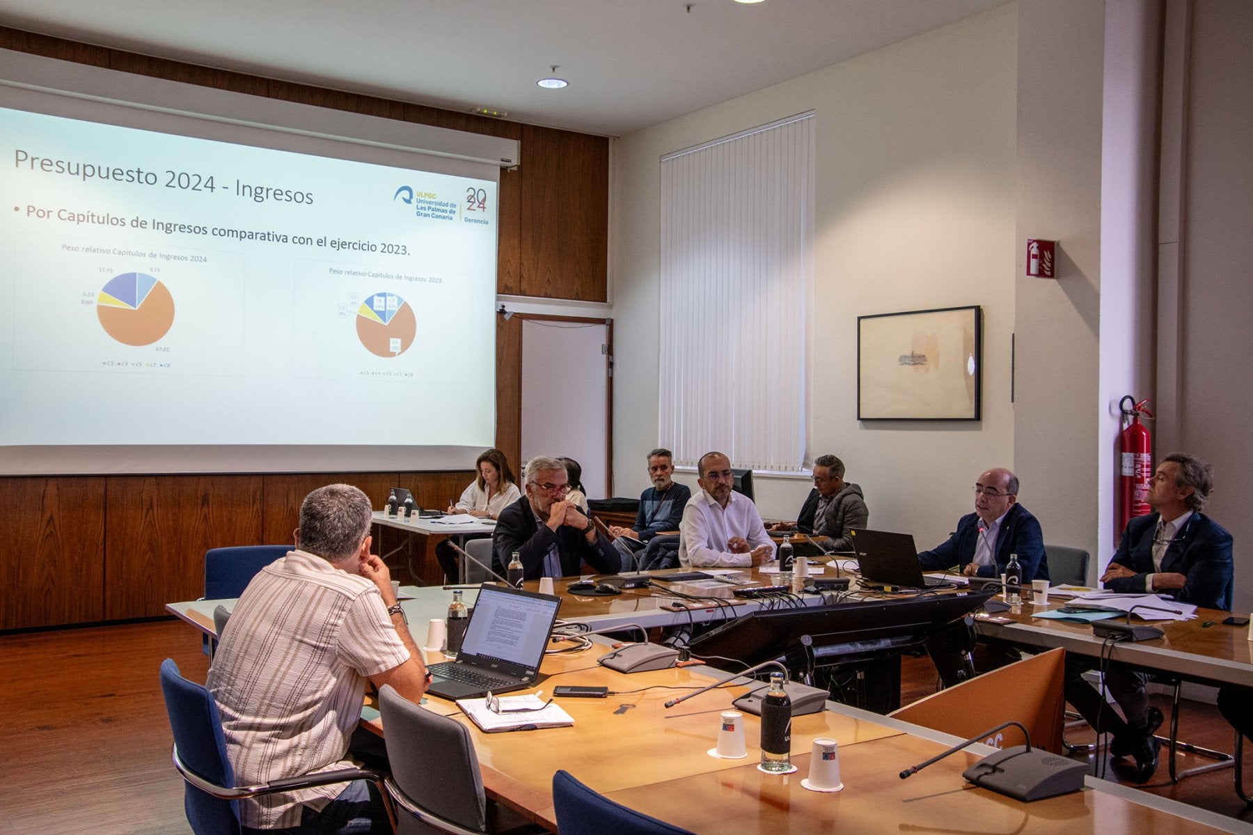 Consejo de Gobierno extraordinario de la ULPGC donde se aprobó el presupuesto de 2024.
