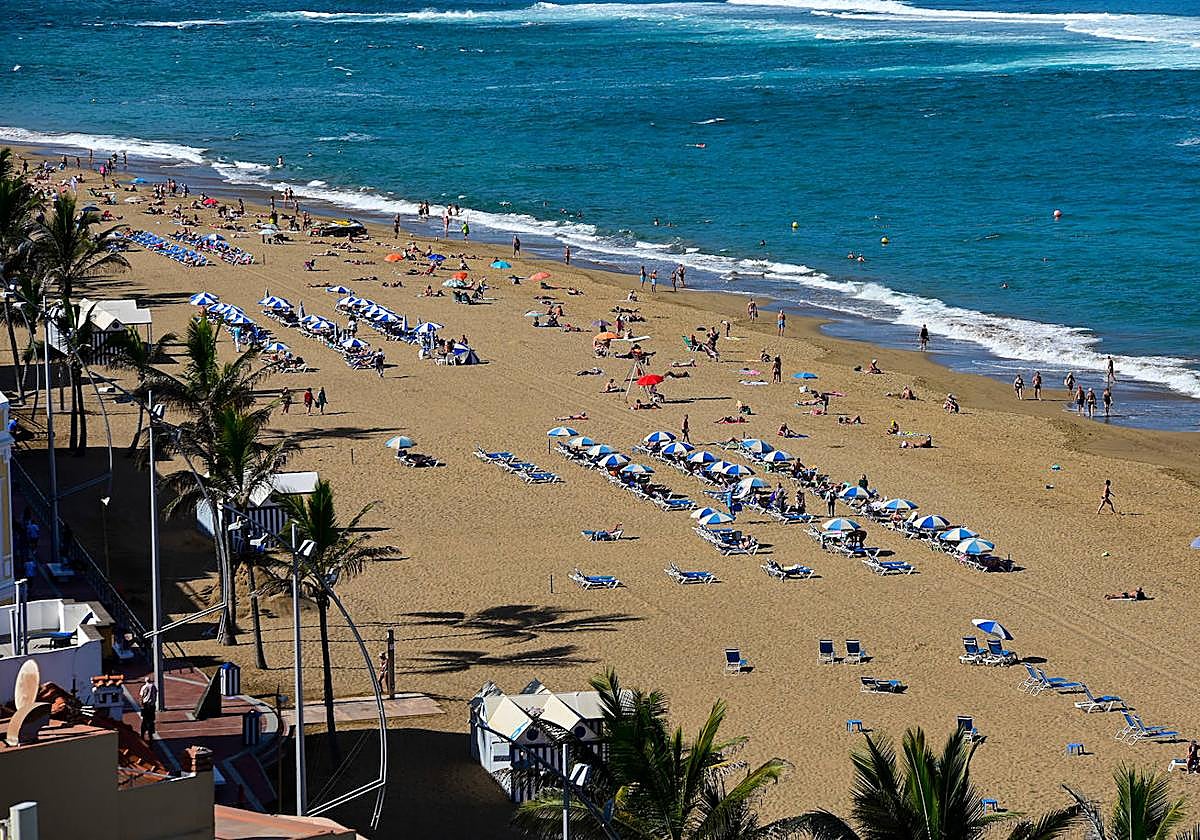 La playa de Las Canteras.