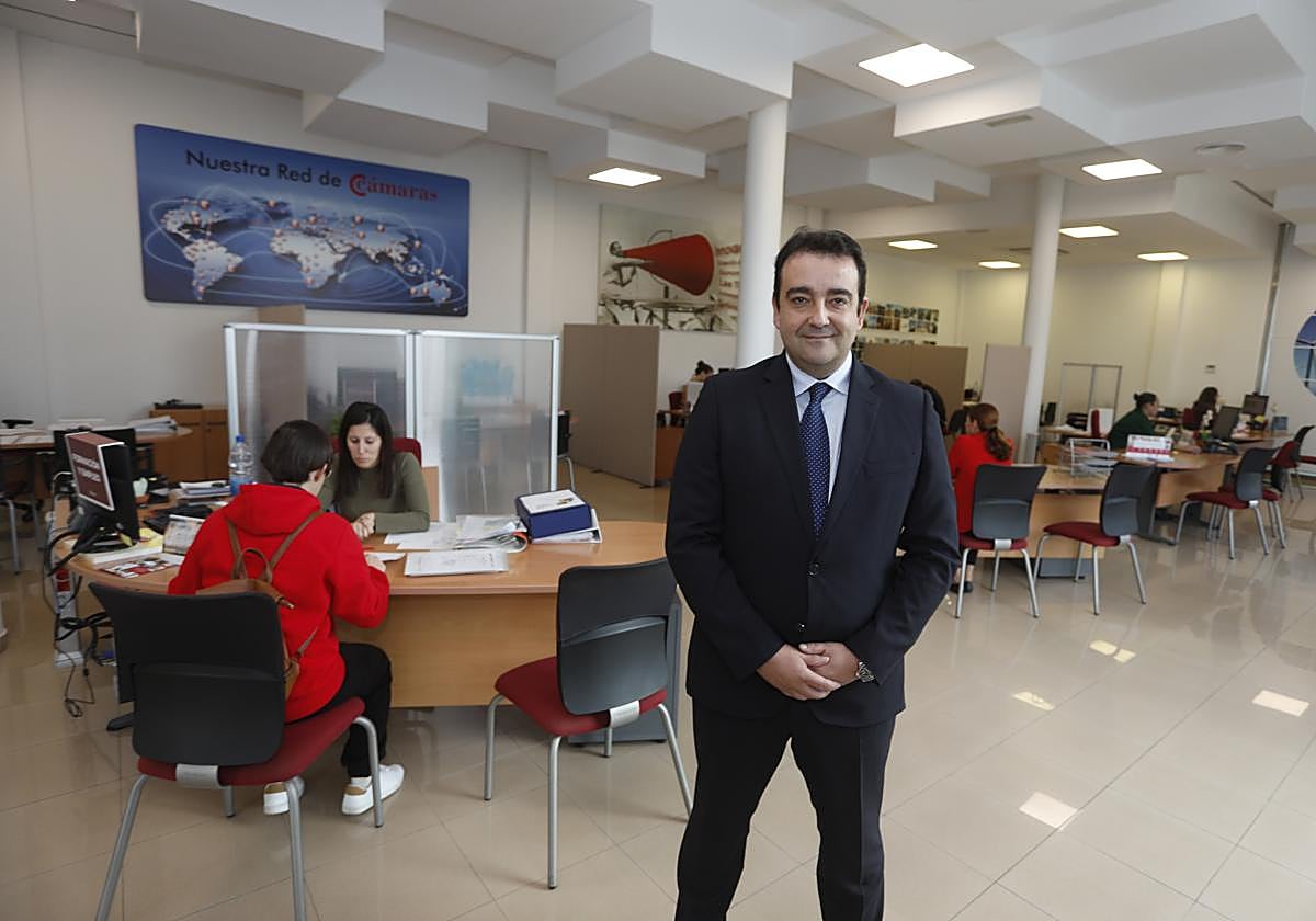 José Valle, en dependencias en Arrecife de la Cámara de Comercio de Lanzarote y La Graciosa.