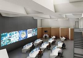 Recreación del interior del Centro de Control de la Movilidad proyectado en Tamaraceite.