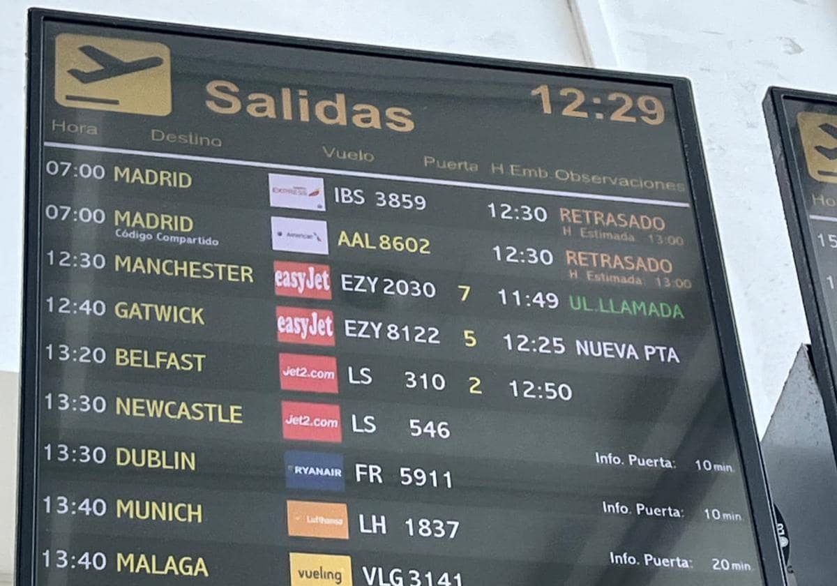 Retraso de horas en un vuelo a Madrid, por una pieza rota