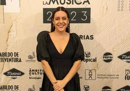 La cantante palmera Valeria Castro en la gala.