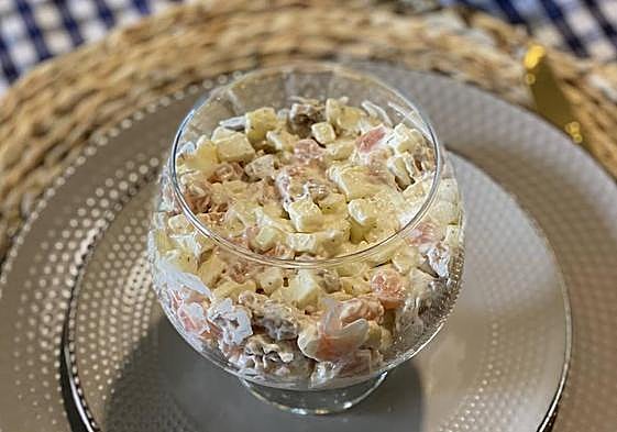 Ensalada de salmón y manzana