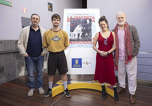Un momento de la presentación del montaje, en el Teatro Cuyás.