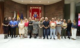 Donantes homenajeados en el Parlamento de Canarias.