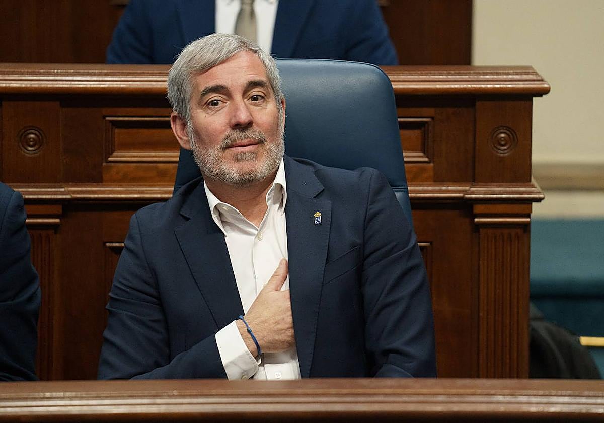 Clavijo durante el Debate de Presupuestos 2024.