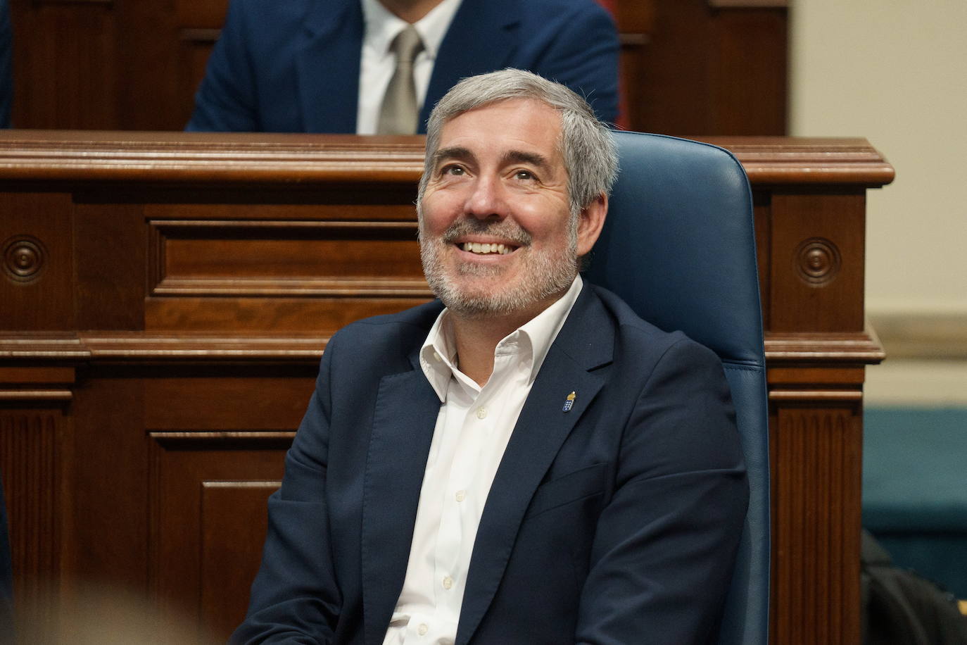 Fernando Clavijo, durante el pleno del Parlamento de Canarias celebrado este martes.