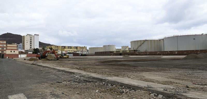 Obras en el Puerto de La Luz para el carnaval de Las Palmas de Gran Canaria