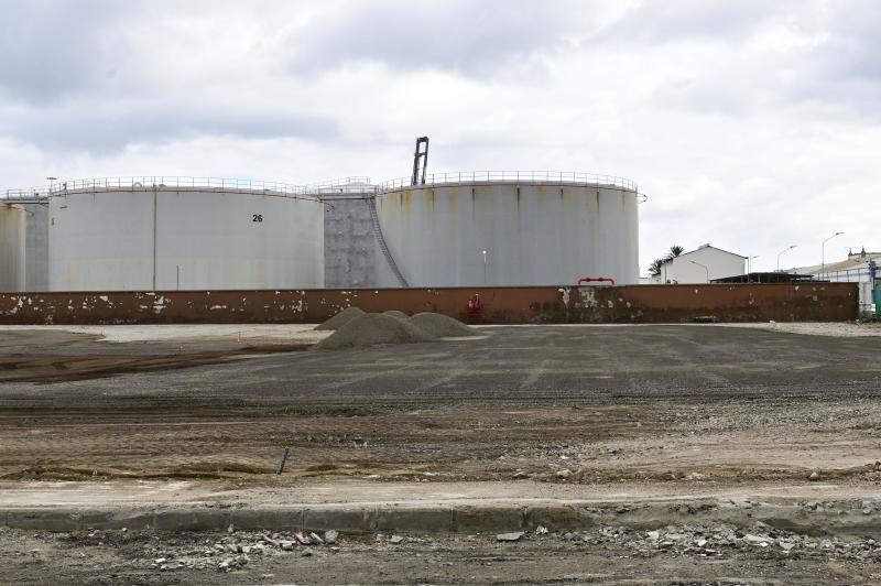 Obras en el Puerto de La Luz para el carnaval de Las Palmas de Gran Canaria