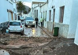 Inundadas las calles de Haría, Lanzarote