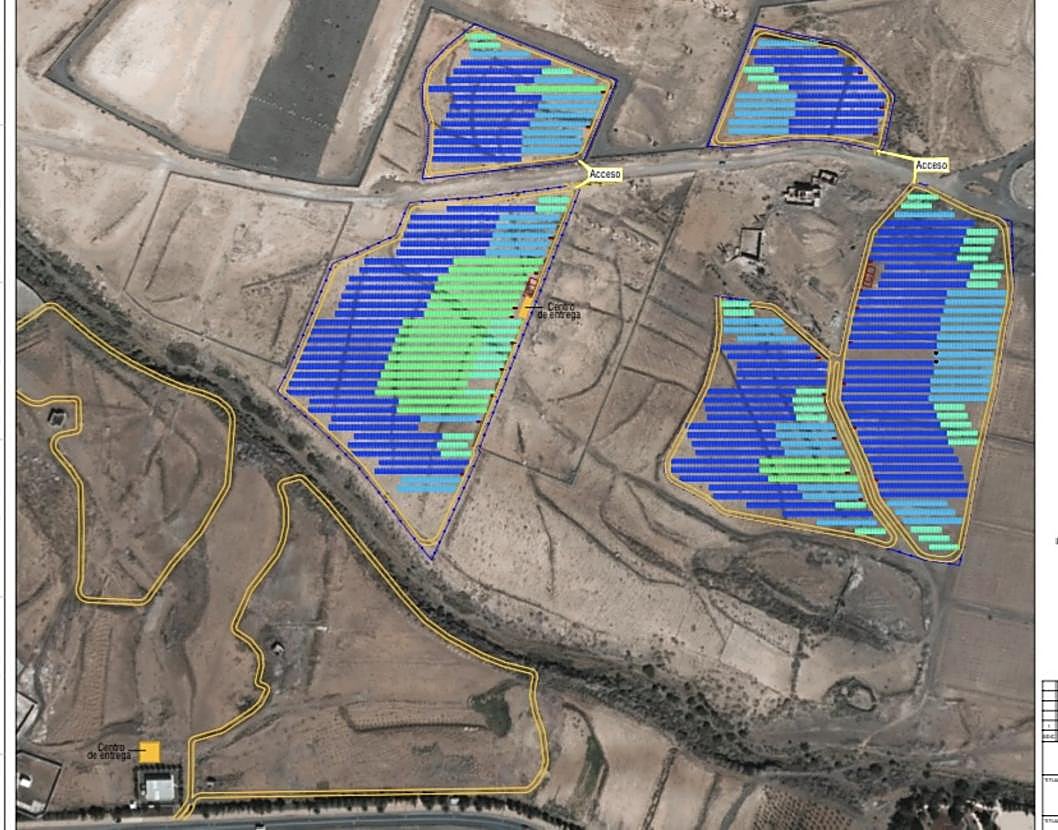 En la mitad inferior, Telde III. La parte coloreada, Gran Canaria III.