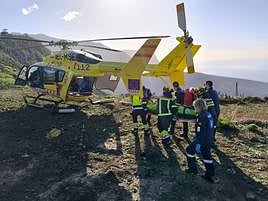 El rescate tuvo lugar en la zona de Pico Viento, en Gáldar.