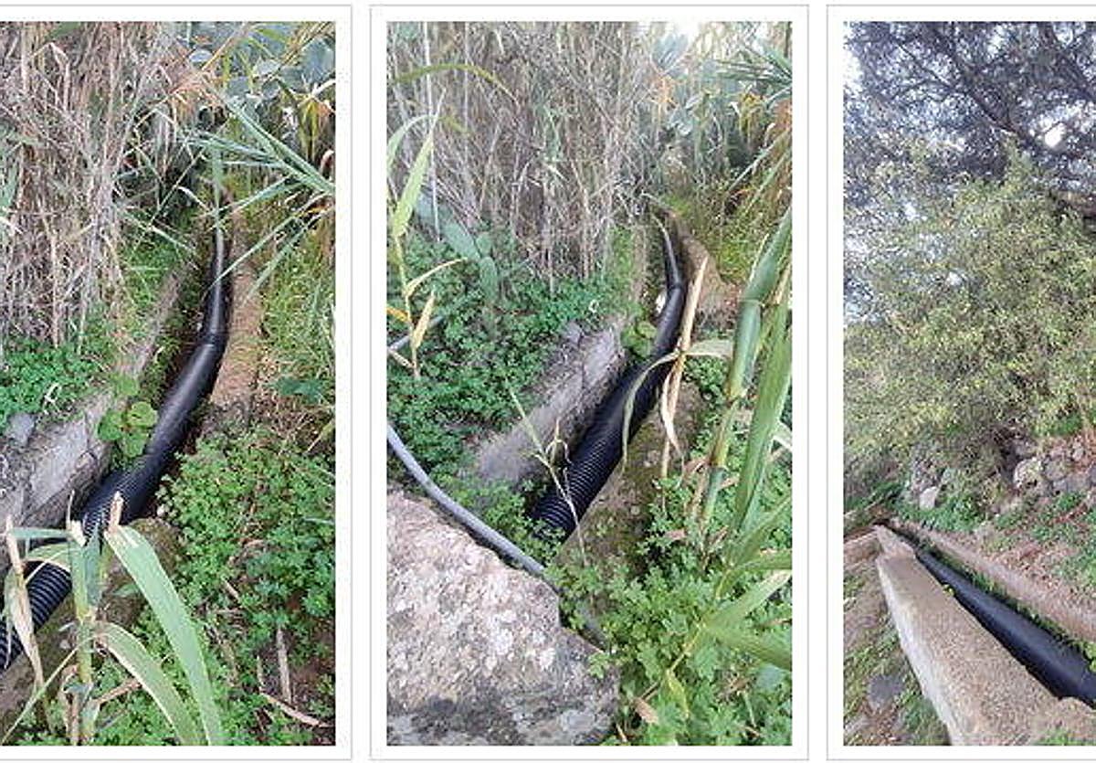 Distintas imágenes del entubamiento denunciado por Turcón.