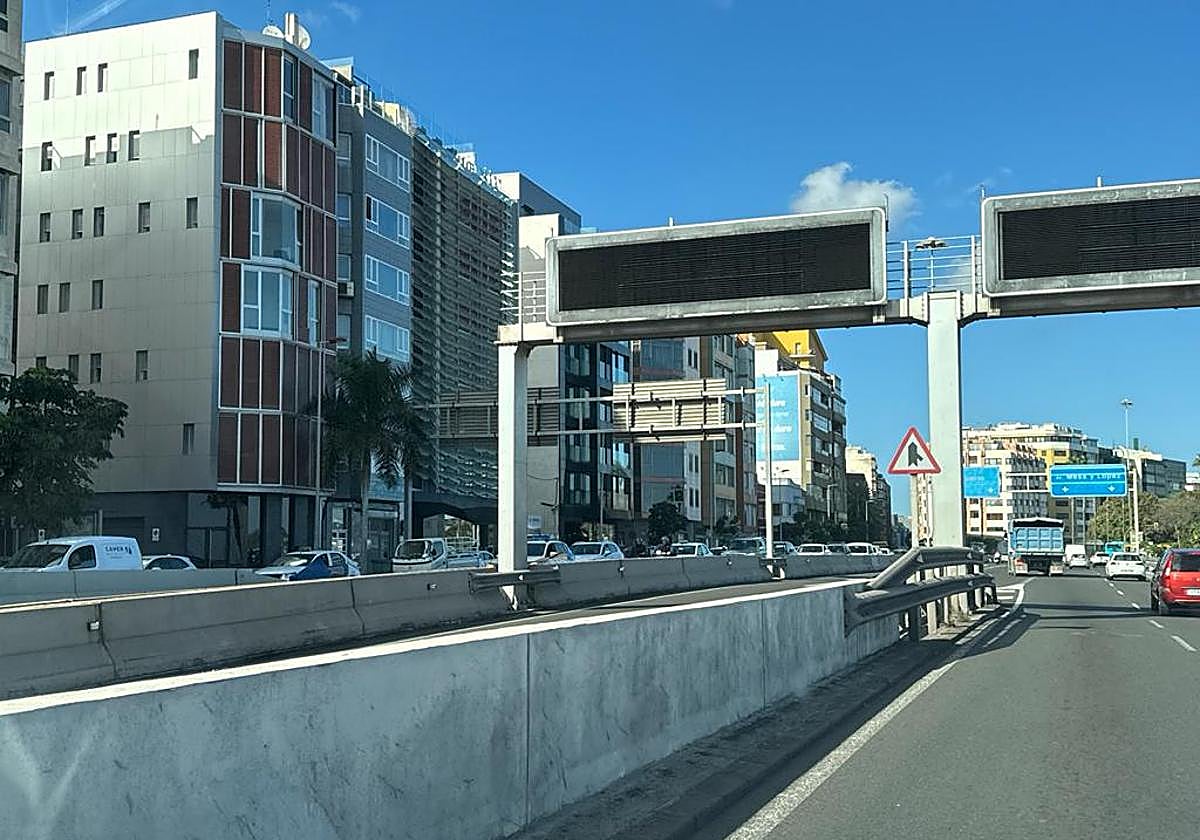 Imagen de la GC-1 este martes por la tarde.