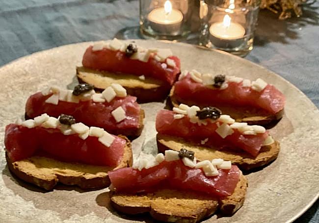 Montadito de carpaccio