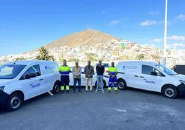 El Ayuntamiento de Guía y Aqualia presentan la nueva flota de vehículos del servicio municipal de aguas