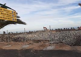 Parcela con la edificación derruida.