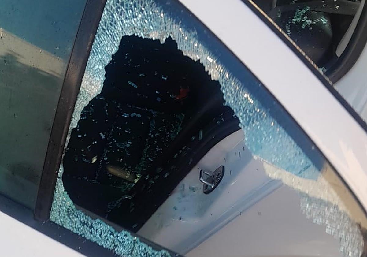 Daño en un vehículo, en imagen facilitada por CC.