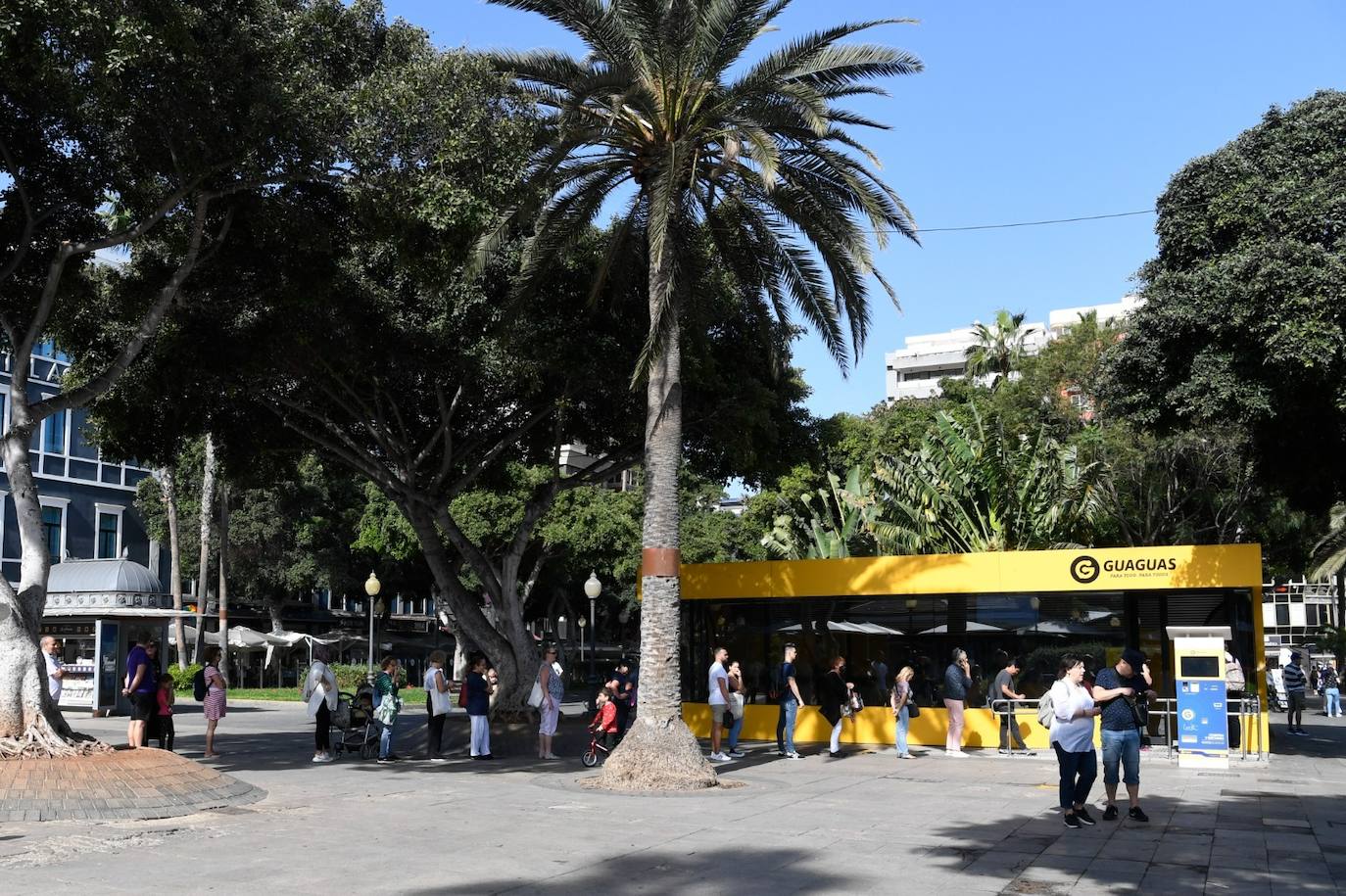 Fotos: Colas en la estación de Santa Catalina por la gratuidad de los bonos