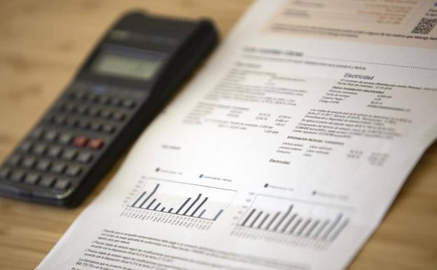 Imagen de archivo de una factura de la luz. 