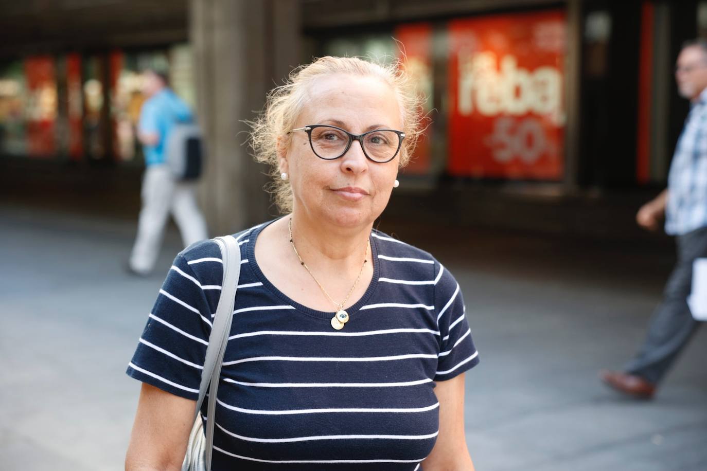 Imagen de la zona comercial de Mesa y López esta mañana. 