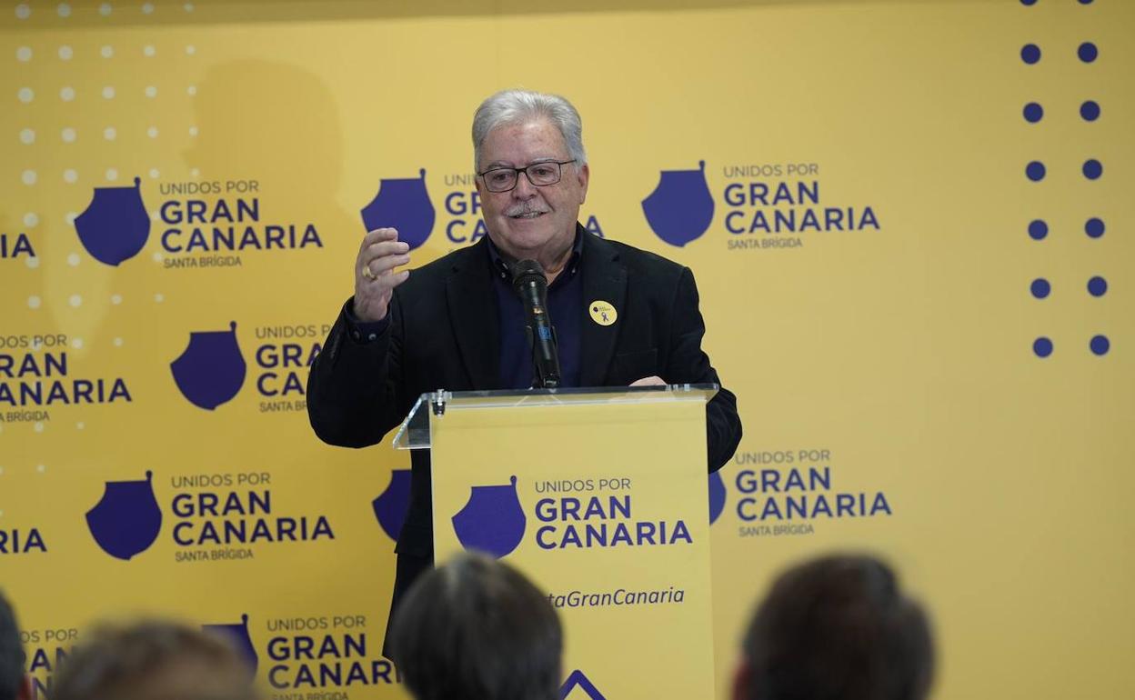 José Miguel Bravo de Laguna, candidato de UxGC a la Alcaldía de Santa Brígida, este sábado. 