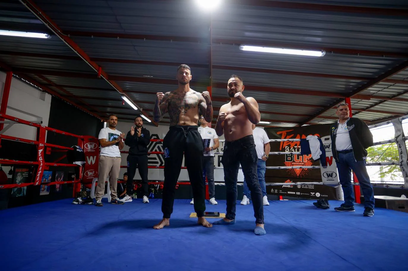 Fotos: Pesaje para la primera velada de boxeo de 2023 en Gran Canaria