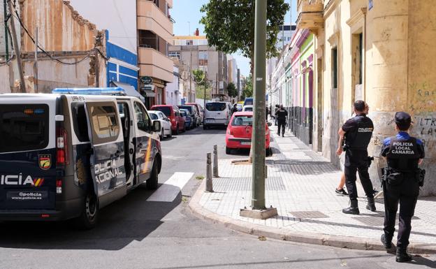 Imagen de archivo de presencia policial en la zona de Molino de Viento. 