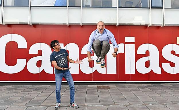 Daniel Delgado y Nacho Rivas, en las instalaciones de CANARIAS7. 
