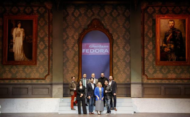 Un momento de la presentación de la ópera 'Fedora', en el escenario del Teatro Pérez Galdós de la capital grancanaria. 