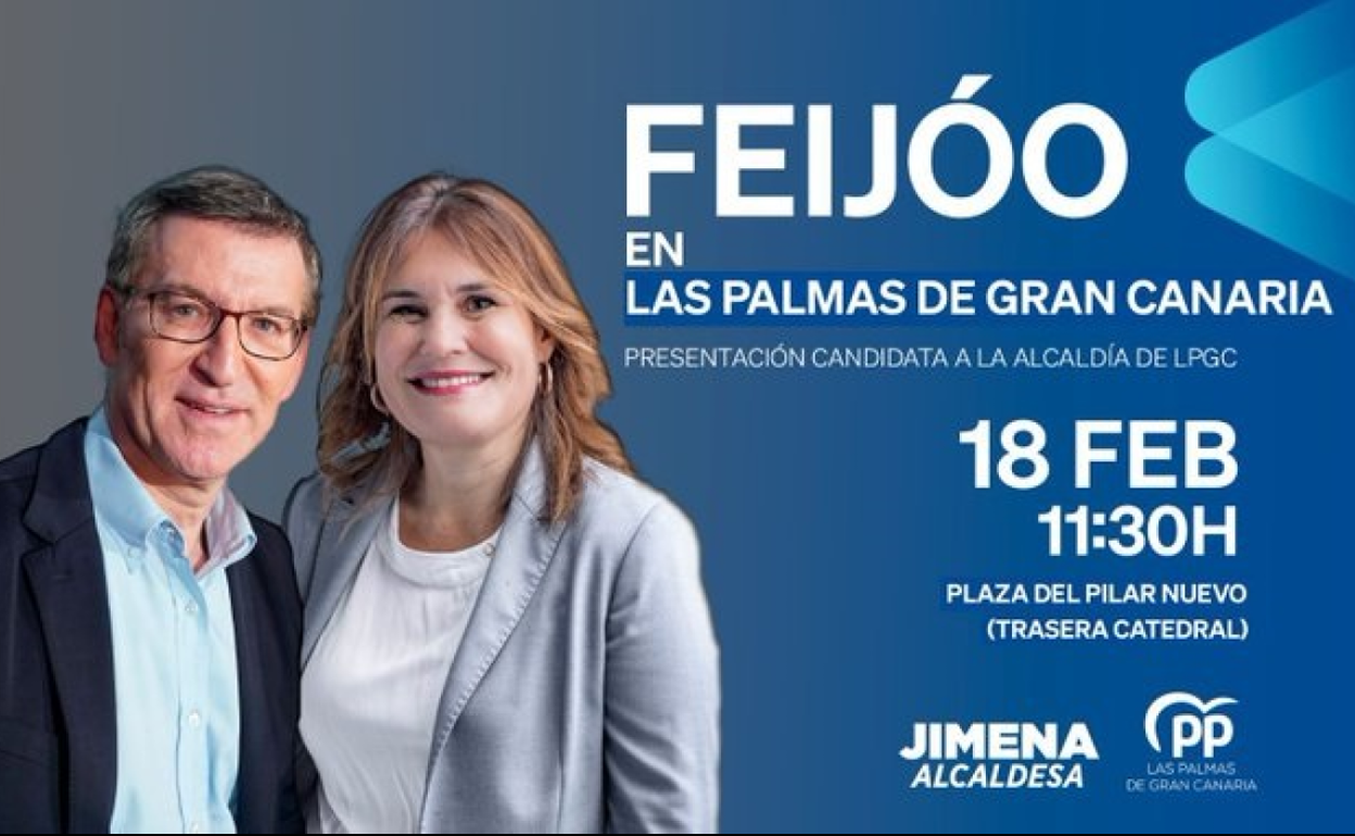 Núñez Feijóo visita las islas para arropar la campaña del PP canario
