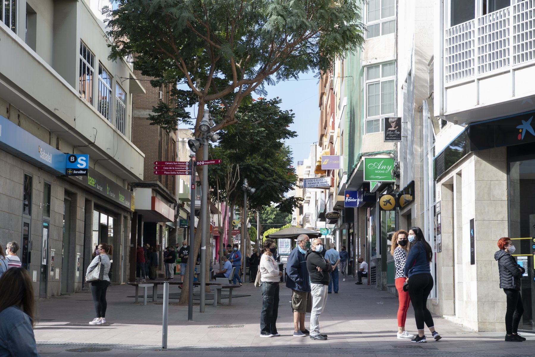 Imagen de la Zona Comercial Abierta de Telde, concretamente en San Gregorio. 