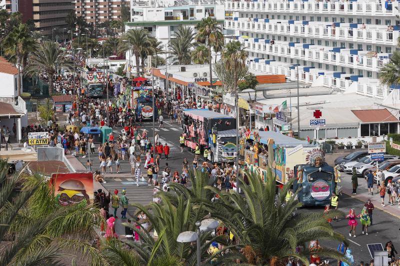 Imagen de la cabalgata del carnaval de Maspalomas 2022. 