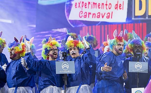 Un momento de la actuación en el carnaval. 