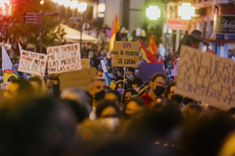 Imagen de archivo de la manifestación realizada en Las Palmas de Gran Canaria con motivo del 8M. 