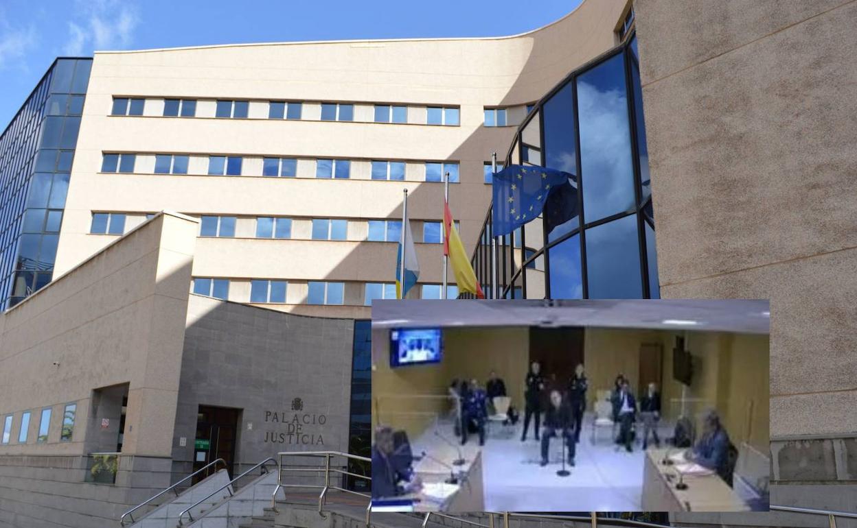 Imagen de la toma de declaración del general Espinosa ante la juez. 