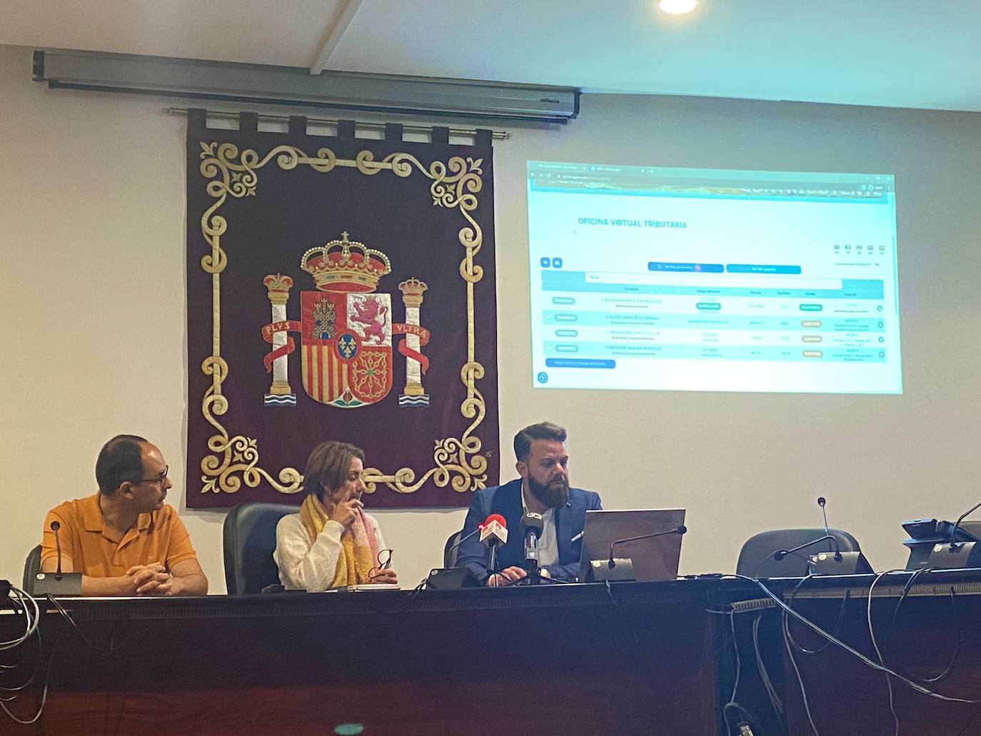 Imagen de la rueda de prensa celebrada en Mogán. 