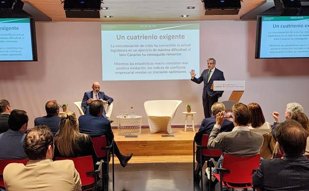 Román Rodríguez durante su intervención en el foro 'Crecer mejor'. 