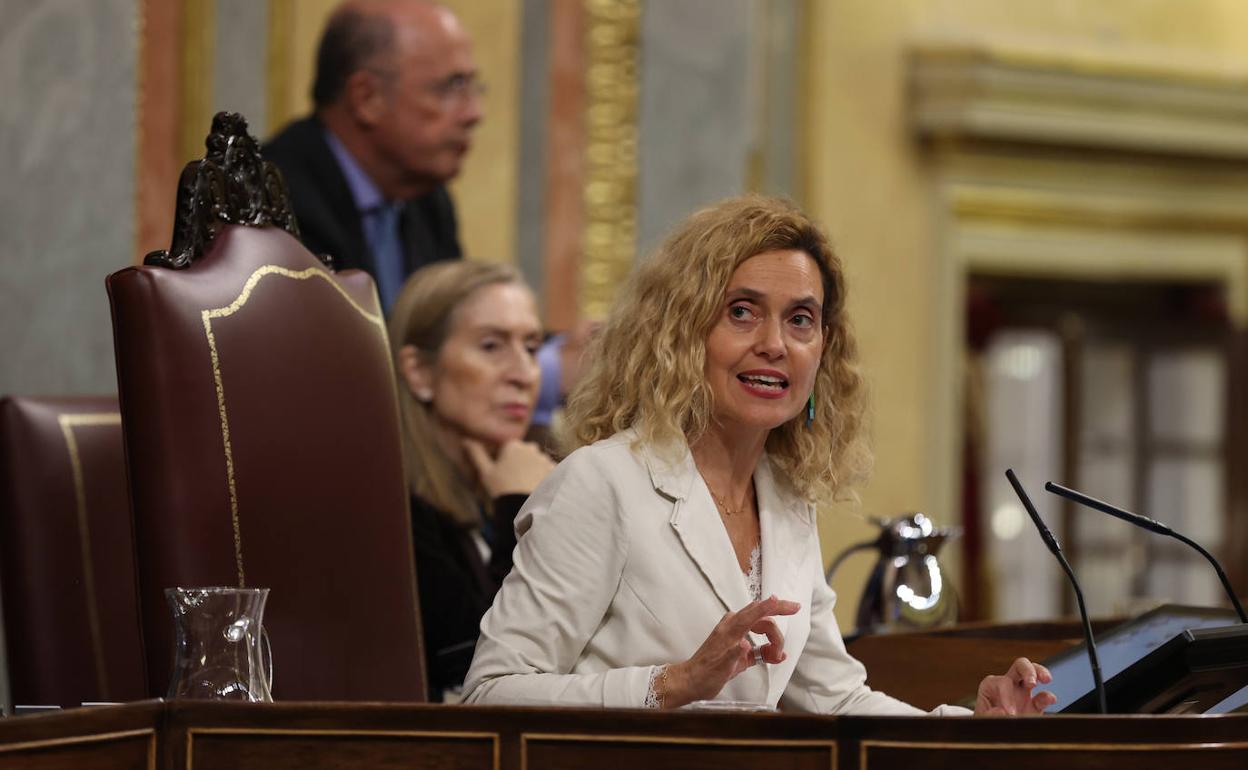 Meritxell Batet, presidenta del Congreso. 