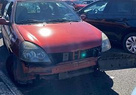 Estado en el que quedó uno de los vehículos.