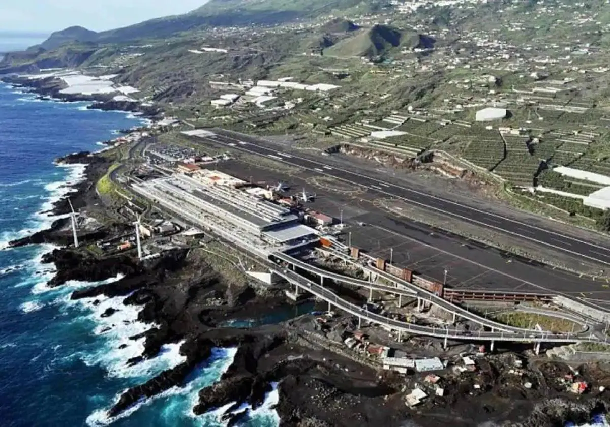 Panorámica del aeropuerto de La Palma.