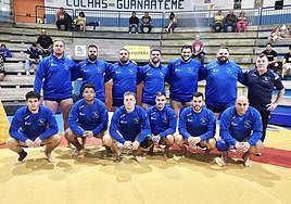 Los luchadores del Guanarteme, que se enfrentan al Castillo este viernes.