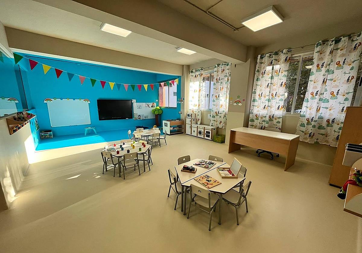 magen del aula en el CEIP Profesor Rafael Gómez en San Mateo.